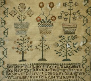 EARLY 19TH CENTURY VERSE & MOTIF SAMPLER BY SUSAN DISS - July 5th 1830 10