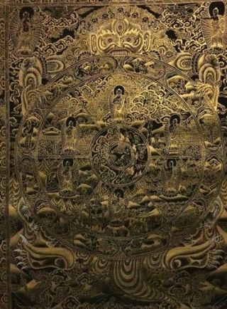 MasterPiece Handpainted Tibetan Bavachakra Mandala thangka Painting Chinese a 2