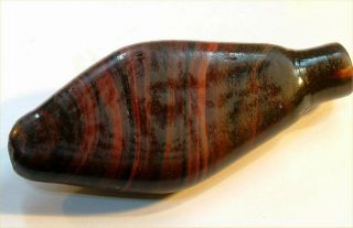 OLD SNUFF / SCENT BOTTLE GLASS? AGATE? PERFECT ORDER,  NO CHIPS 2