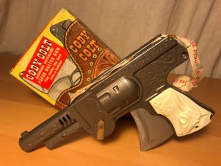 Vintage Cody Colt Paper Buster Toy Cap Gun Pistol,  Lmco Cowboy Western,  Box