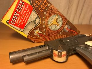 Vintage Cody Colt Paper Buster Toy Cap Gun Pistol,  LMCO Cowboy Western,  Box 3