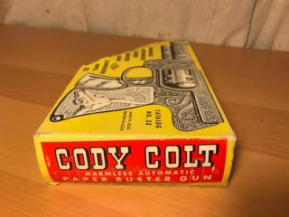 Vintage Cody Colt Paper Buster Toy Cap Gun Pistol,  LMCO Cowboy Western,  Box 8