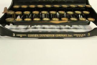 1920 Antique Corona Model 3 Home Office Portable Folding Typewriter with Case 9