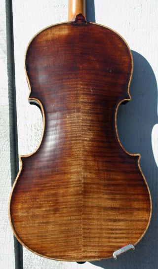 Old Vintage Antique 3/4 violin labeled Johan Georg Meisel,  1313 2