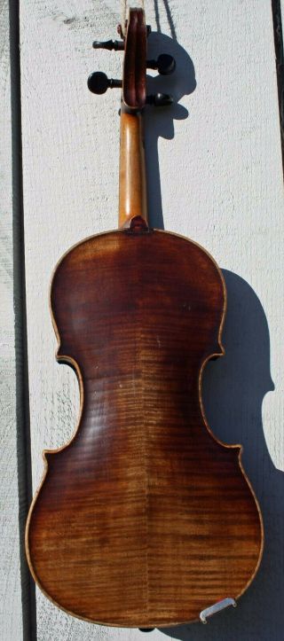 Old Vintage Antique 3/4 violin labeled Johan Georg Meisel,  1313 4