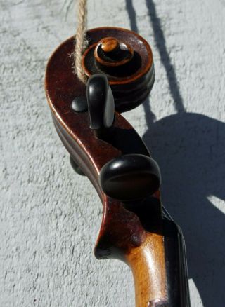 Old Vintage Antique 3/4 violin labeled Johan Georg Meisel,  1313 6