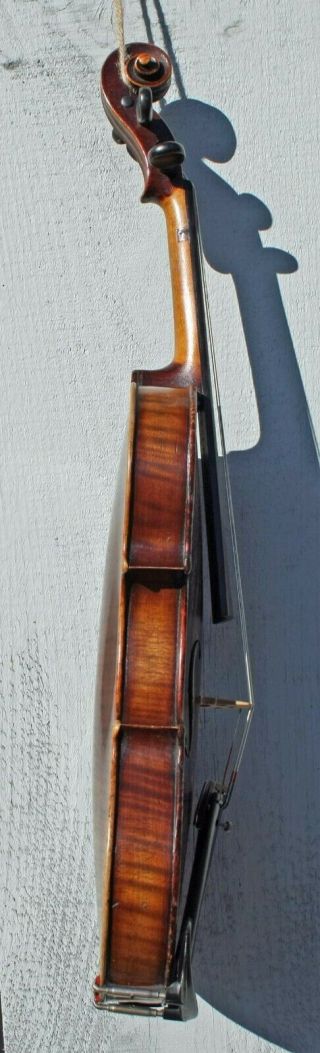 Old Vintage Antique 3/4 violin labeled Johan Georg Meisel,  1313 7