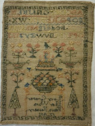 MID 19TH CENTURY MOTIF & ALPHABET SAMPLER BY LUCY COOPER - Feb 17th 1852 12