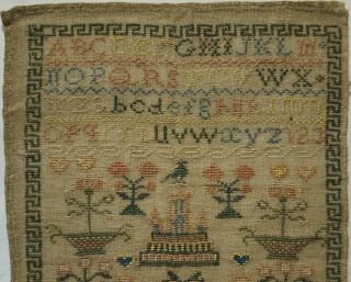 MID 19TH CENTURY MOTIF & ALPHABET SAMPLER BY LUCY COOPER - Feb 17th 1852 2
