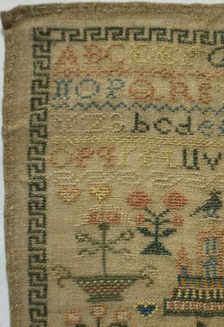 MID 19TH CENTURY MOTIF & ALPHABET SAMPLER BY LUCY COOPER - Feb 17th 1852 4
