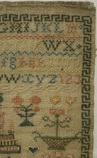 MID 19TH CENTURY MOTIF & ALPHABET SAMPLER BY LUCY COOPER - Feb 17th 1852 5