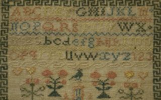 MID 19TH CENTURY MOTIF & ALPHABET SAMPLER BY LUCY COOPER - Feb 17th 1852 9