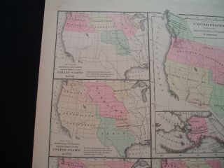 1855 Colton Atlas Map United States and Territory Historical Expansions 2