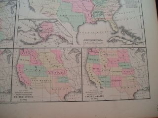 1855 Colton Atlas Map United States and Territory Historical Expansions 4