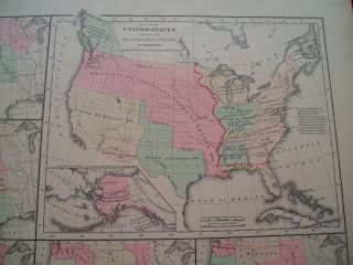 1855 Colton Atlas Map United States and Territory Historical Expansions 5