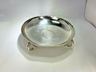 Elegant Art Deco Christofle French Four Footed Center Piece Silver Plated Bowl 2