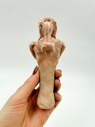 SYRO HITITE CA.  2000 BC TERRACOTTA STANDING FEMALE FERTILITY IDOL - R443 3