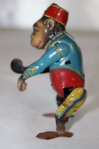 Antique 1930s PAYA SPAIN PENNY TOY TIN WIND UP MONKEY JUGGLER No Tippco Arnold 2