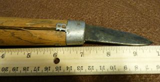 Vintage Flintlock Rifle Patch Knife Hand Made 1700 ' s Pewter Inlaid CPB 6