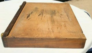 ANTIQUE 1890 ' S J.  P.  COATS WALNUT SPOOL THREAD CABINET DRAWER 