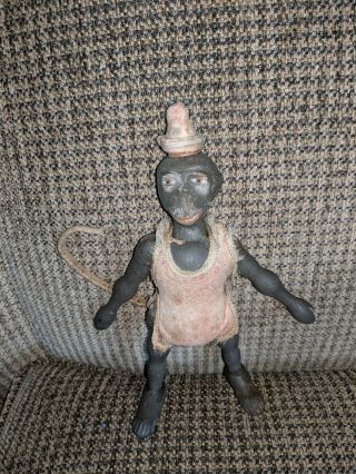 Rare Schoenhut Vintage Wooden Circus Monkey Chimp Humpty Dumpty Toy