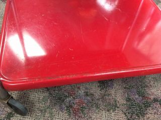 Vintage COSCO CART metal RED kitchen tea utility side mid century rolling 60s 12