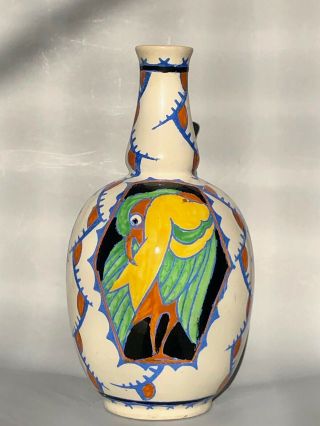 Charles Catteau Vase Art Deco Belgium Boch Frers Birds Signed