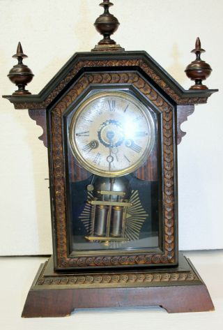 Antique 1880Th centuryJunghans Mantel Clock W/ Alarm JUNGHANS 3