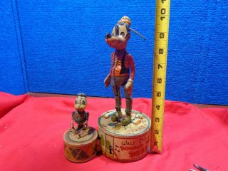 Vintage Marx Walt Disney Tin Litho Donald Duck Duet Wind - Up Toy c.  1946 11