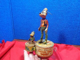 Vintage Marx Walt Disney Tin Litho Donald Duck Duet Wind - Up Toy C.  1946