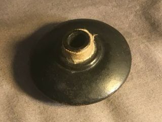 Rare Yixing Clay Chinese Pipe Damper Bowl Tool Signed Opiumwars Era Lamp