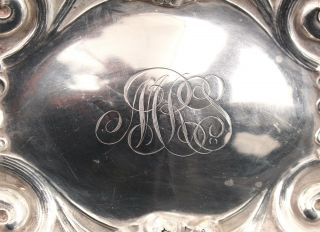 Antique Art Nouveau MAUSER American Sterling Silver Iris Flower Bowl Dish Tray 5