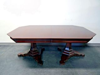 Ej Victor Transitional Banquet Size 10ft Double Pedestal Dining Table