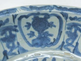 H914: Rare Chinese BIG plate of real old blue - and - white porcelain of MING GOSU. 7