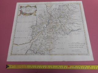 100 Large Gloucestershire Map By Robert Morden C1695 Low Post