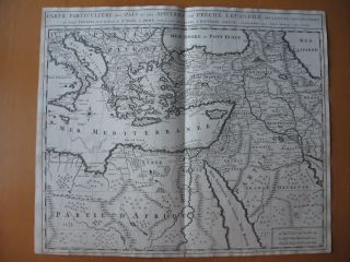 1700 - Mortier - Mediterranean Middle East Map Travels Of The Apostles & Paul