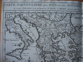 1700 - MORTIER - MEDITERRANEAN MIDDLE EAST Map Travels of the Apostles & Paul 2