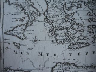 1700 - MORTIER - MEDITERRANEAN MIDDLE EAST Map Travels of the Apostles & Paul 4