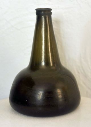 Vintage Antique Black Glass Onion Bottle