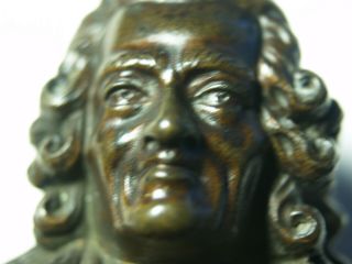 Bronze Sculptures of Voltaire and Rousseau,  circa 1850,  Very Detailed 6