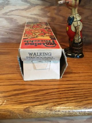 Vintage 1930’s Tin Walking Pinocchio Windup Boxed Made By Marx 4