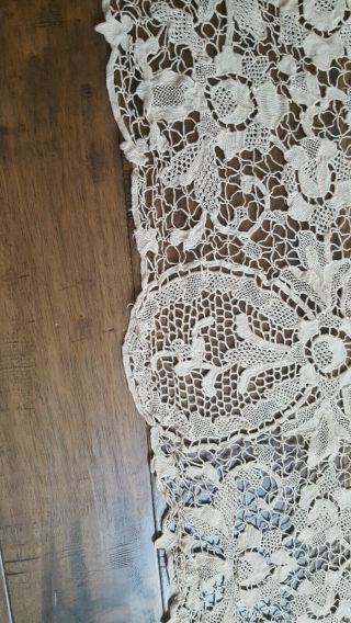 Antique 1910 - 1920 Needlelace Tablecloth 60 