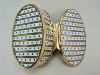 Fine French High Carat Gold & Enamel Decorated Oval Snuff Box Dating Around 1800 3