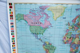 PULL DOWN WORLD & USA SCHOOL MAP HOME SCHOOL Retractable Dry Erase Markable Maps 3