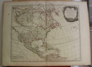 North America 1783 Vaugondy & Delamarche Antique Copper Engraved Map