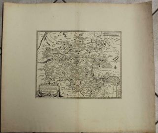 Poznan Poland & Germany 1715 Pieter Van Der Aa Antique Copper Engraved Map