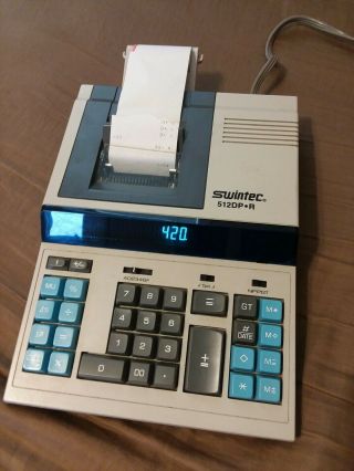 Swintec 512dp R Adding Machine,  Calculator,  Printer.  And.