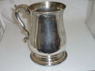 Antique 1763 8.  9 Oz Sterling Silver Tankard George Iii Era Maker Whipham Wright