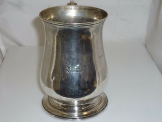 ANTIQUE 1763 8.  9 OZ STERLING SILVER TANKARD GEORGE III ERA MAKER WHIPHAM WRIGHT 2