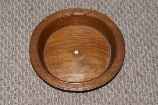 South Pacific Island Rare Art Hand Carved Artist Wooden Bowl To Pound Lime 2a46 -